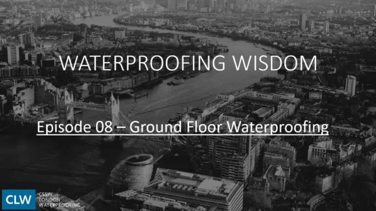 Waterproofing Wisdom Episode 08, ground floor waterproofing