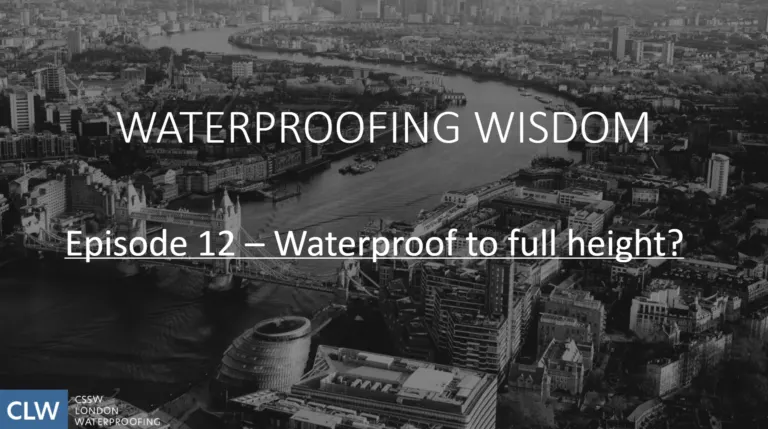Waterproofing Wisdom Episode 12, Why Consider Waterproofing to the Full Height of Retained Ground?